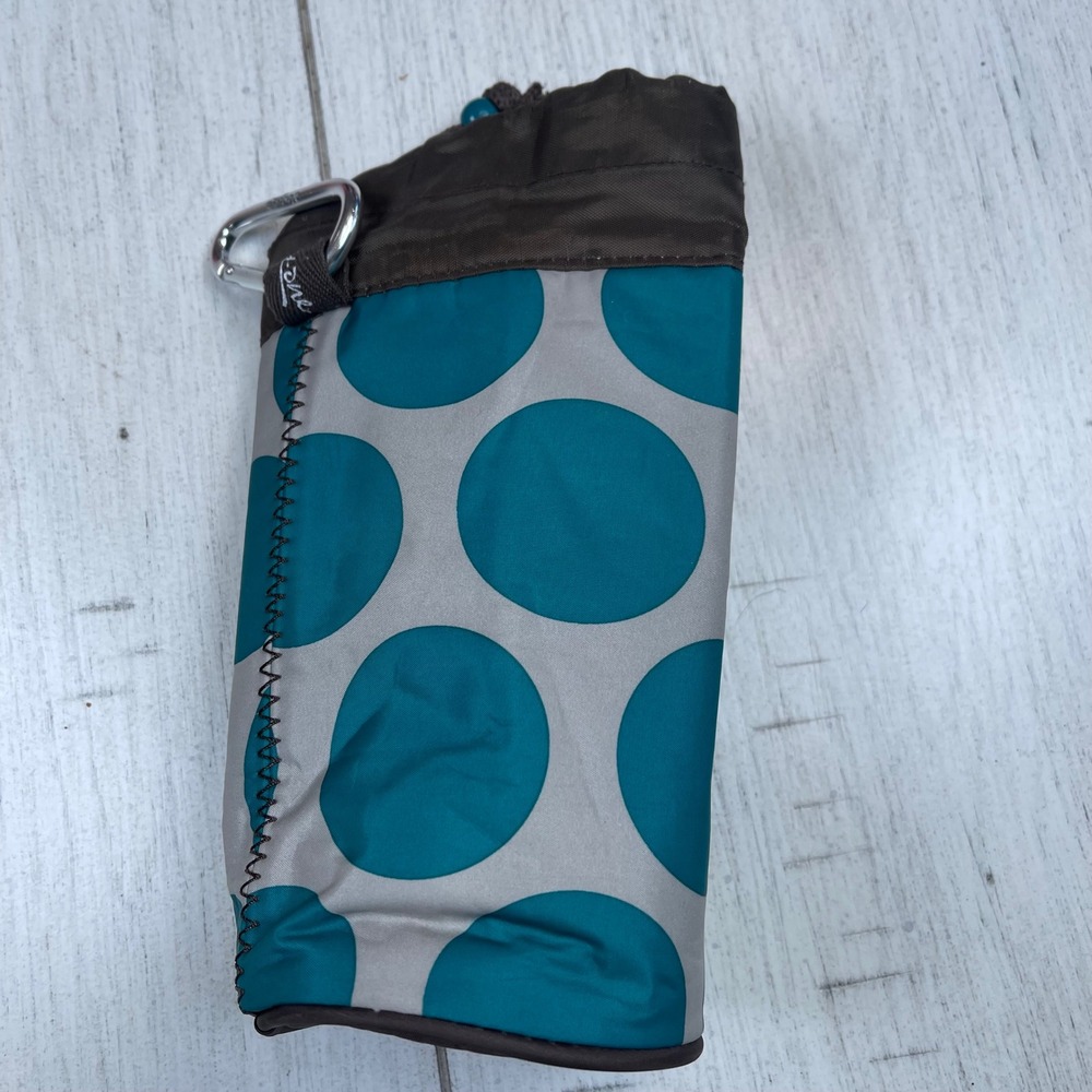 Thirty-One Thermal Bottle Sleeve Teal Polka Dot OS Excellent Insulated Carabiner - Picture 2 of 12